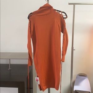 Sexy Rust color sweater dress!